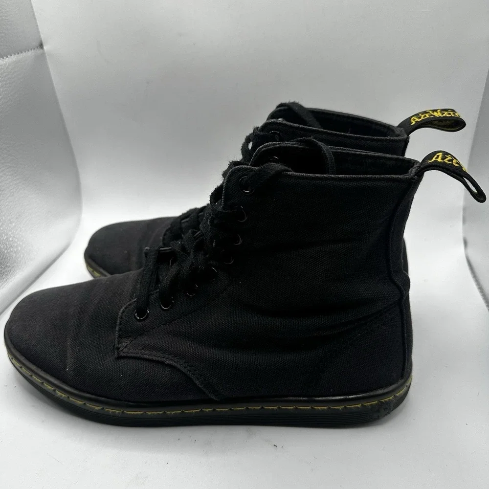 Dr. Martens Alfie Boot Mens Size 8 Women's Size 9 Black Canvas Doc Air Wair Shoe